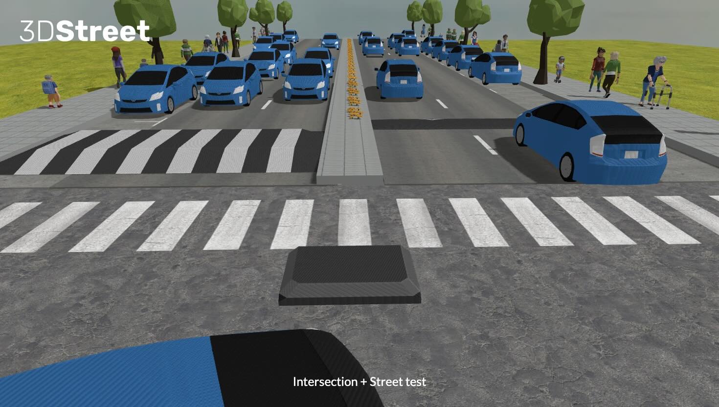 Students creating AR street visualizations