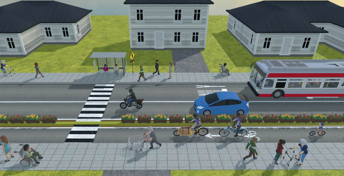 3DStreet scene before AI enhancement